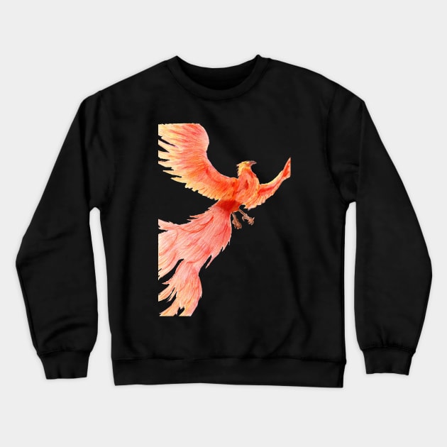 Rising from the Ashes- Phoenix Black Crewneck Sweatshirt by EarthSoul